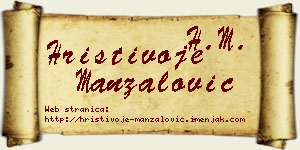 Hristivoje Manzalović vizit kartica